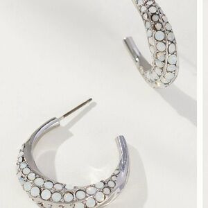 Crystal Column Hoop Earrings